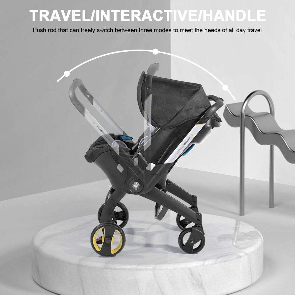 (No Base)Baby Stroller ,Newborn Stroller,Foldable Stroller Legs,Equipped with Chest Clip,One-Click Contraction Function,Alloy Metal Material,4-wheel Travel Toddler Stroller#SummerVibes