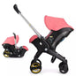 (No Base)Baby Stroller ,Newborn Stroller,Foldable Stroller Legs,Equipped with Chest Clip,One-Click Contraction Function,Alloy Metal Material,4-wheel Travel Toddler Stroller#SummerVibes