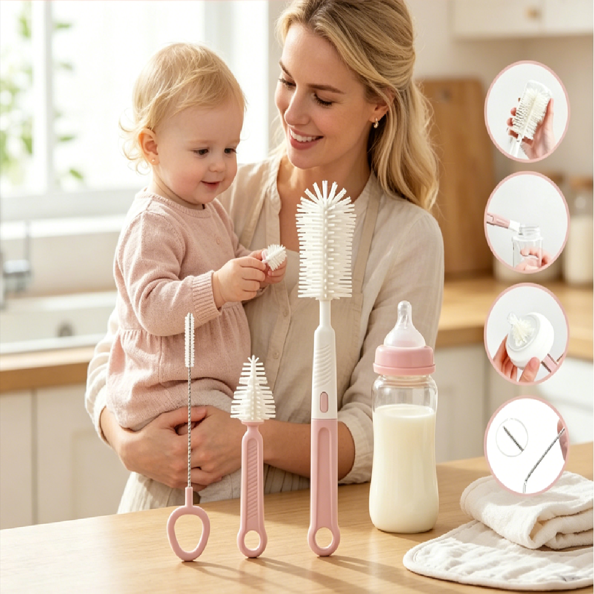 4-in-1 Baby Cleaning Brush Set
